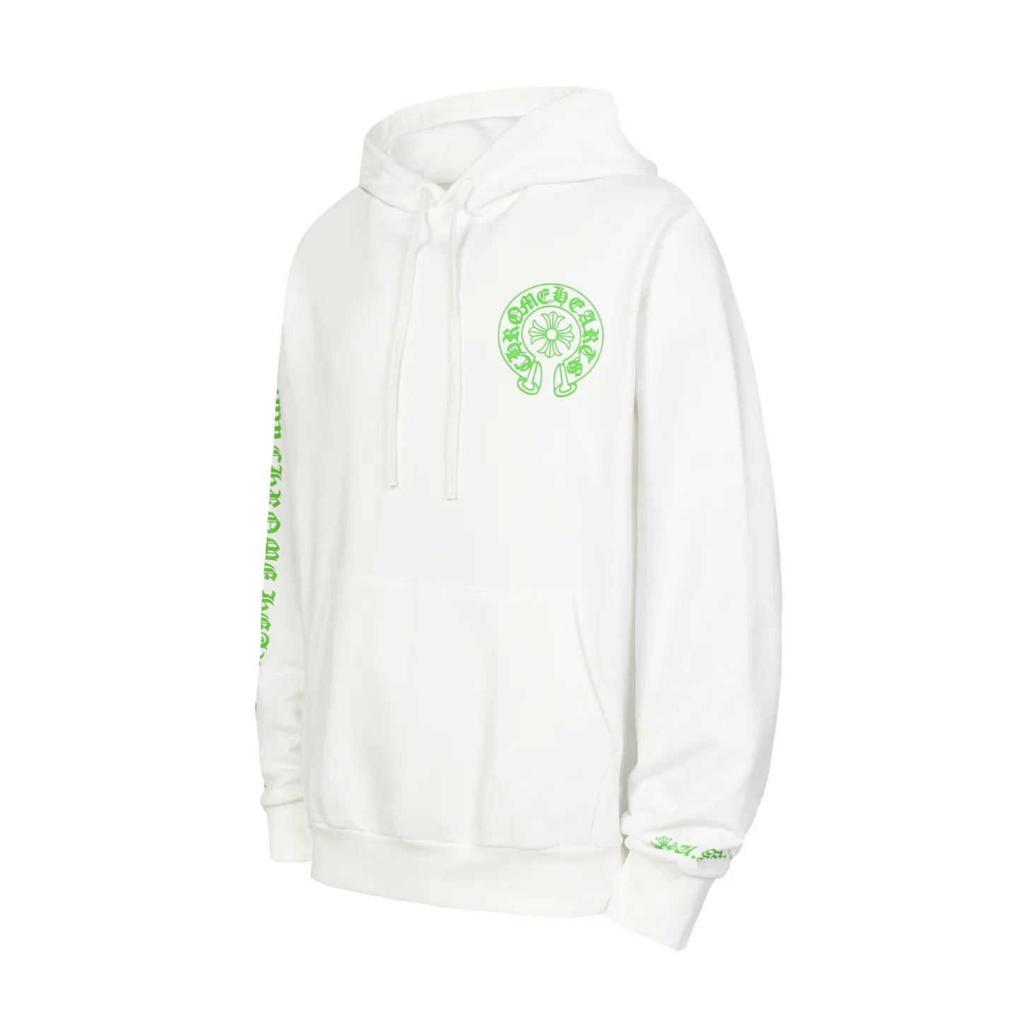 P250 #L3189 cross-border model. Those who pursue quality, please do not place an order. -Chrome Hearts/Chrome Hearts Horseshoe Sanskrit printed leather cross✝️Hooded sweatshirt - High weight, high density and high quality. The wool is soft, delicate and skin-friendly. It feels soft and silky. It has excellent warmth and skin-friendly properties. -Customized weaving and dyeing. No color difference. No matter the fabric or workmanship details, it beats the ordinary version on the market. -Colour: black white -Size: S M LXL